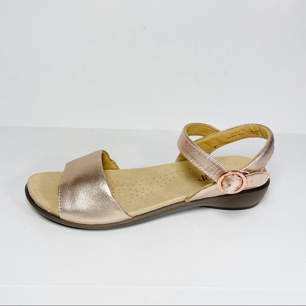 Hotter Tropic Womens Slingback Sandals Metallic Pink Leather Comfort Size 7‎